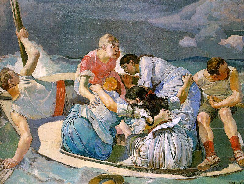 Ferdinand Hodler Surprised by the Storm oil painting picture